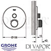 Grohe Grohtherm SmartControl Thermostat Shower Dimensions